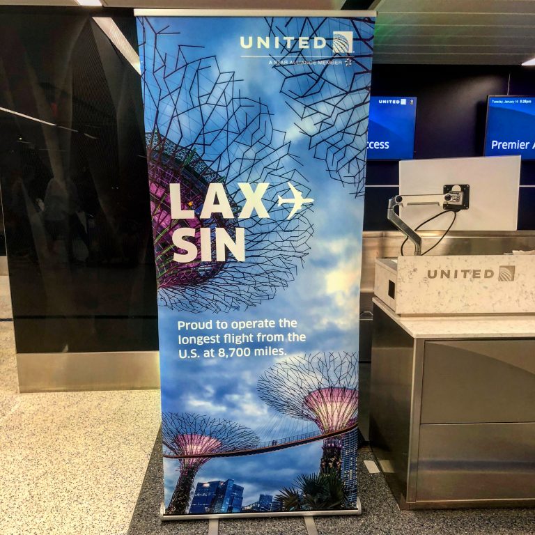 a sign in a airport