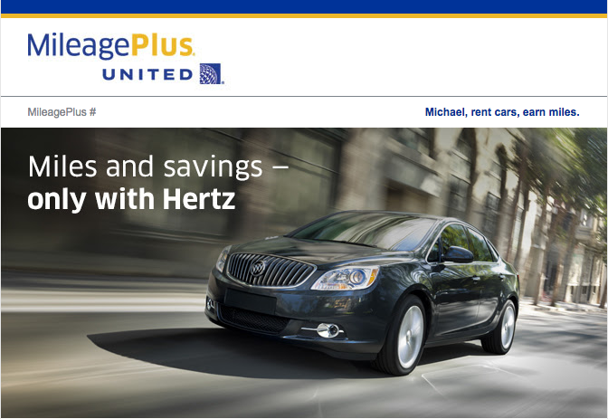 United MileagePlus Hertz Promotion