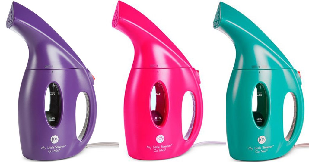 a collage of different colored steam cleaners
