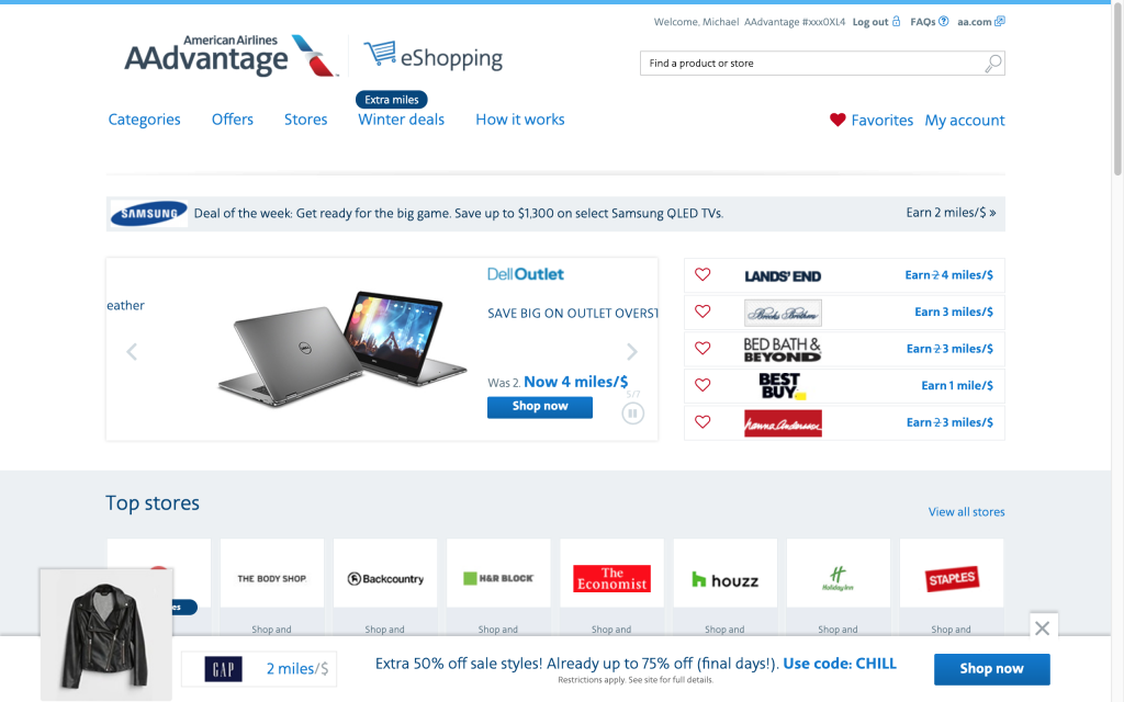 DEAL: Earn 14 AAdvantage miles/$ & Up to 30% Off at eBags