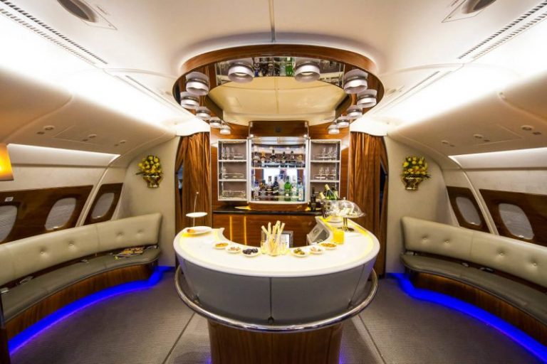 a bar in a plane