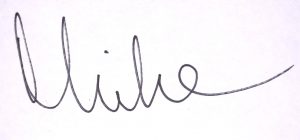 a close-up of a signature