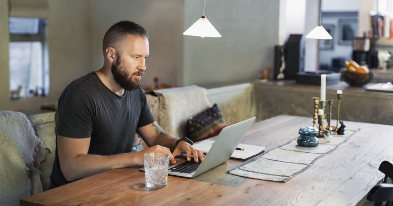 man on laptop