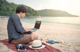 Remote Worker on the beach