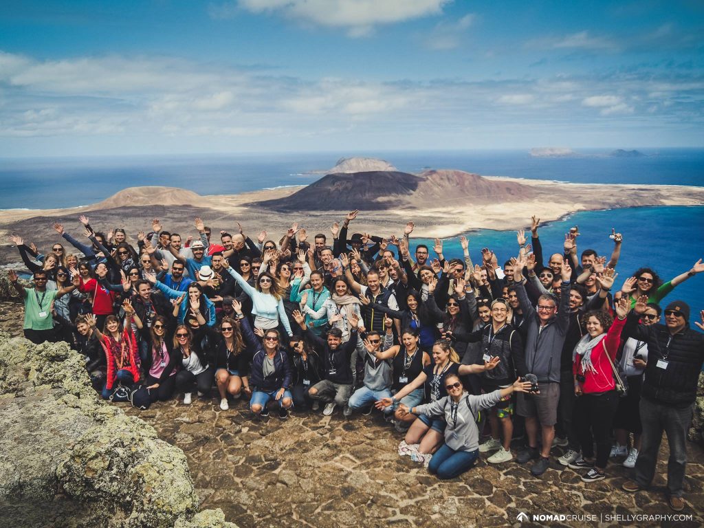 a group of people posing for a photo