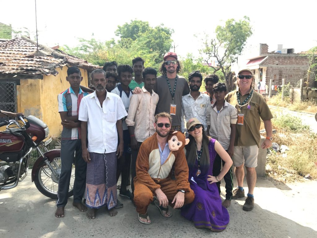 a group of people posing for a photo