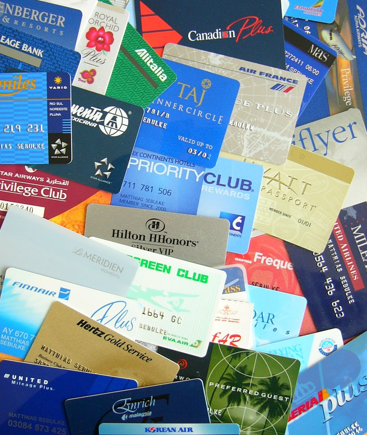 a group of credit cards