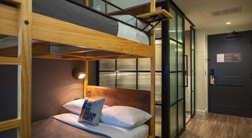 a bunk bed in a room