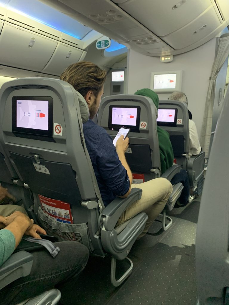 people sitting in a plane