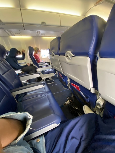 flying on southwest and passengers having their own row