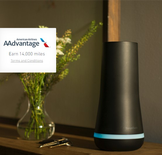 AAdvantage and SimpliSafe 14,000 miles offer