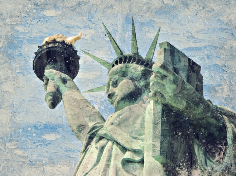 Statue of Liberty in New York painting