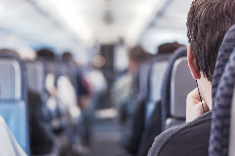 man on airplane