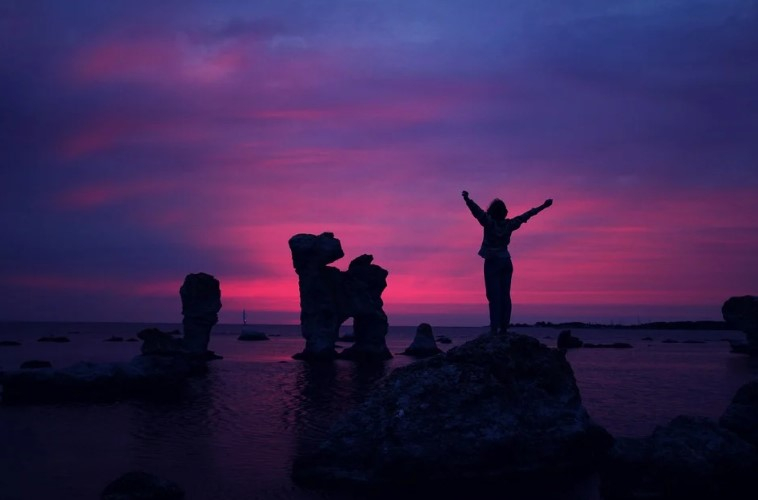 a person celebrating- victory-freedom