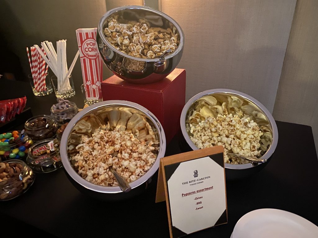 a group of bowls of popcorn