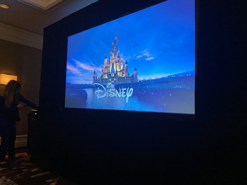 a screen with a castle on it