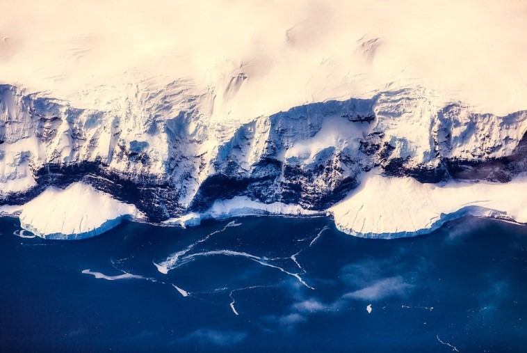 Antarctica aerial view