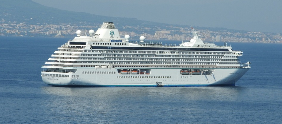 a cruise ship in the water