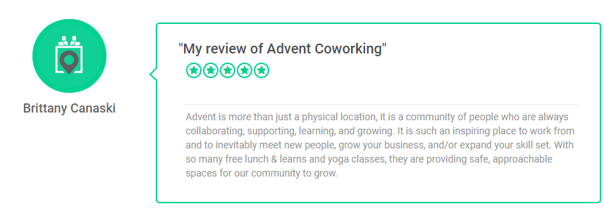 Advent Coworking review