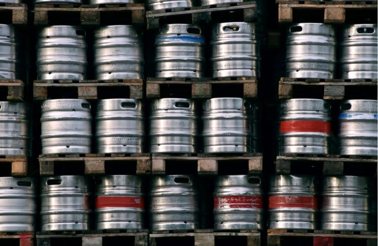 metal beer kegs