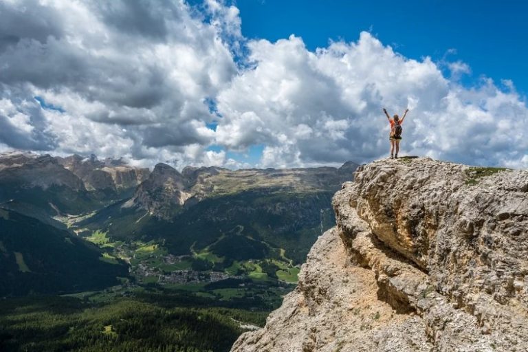 person on a mountain