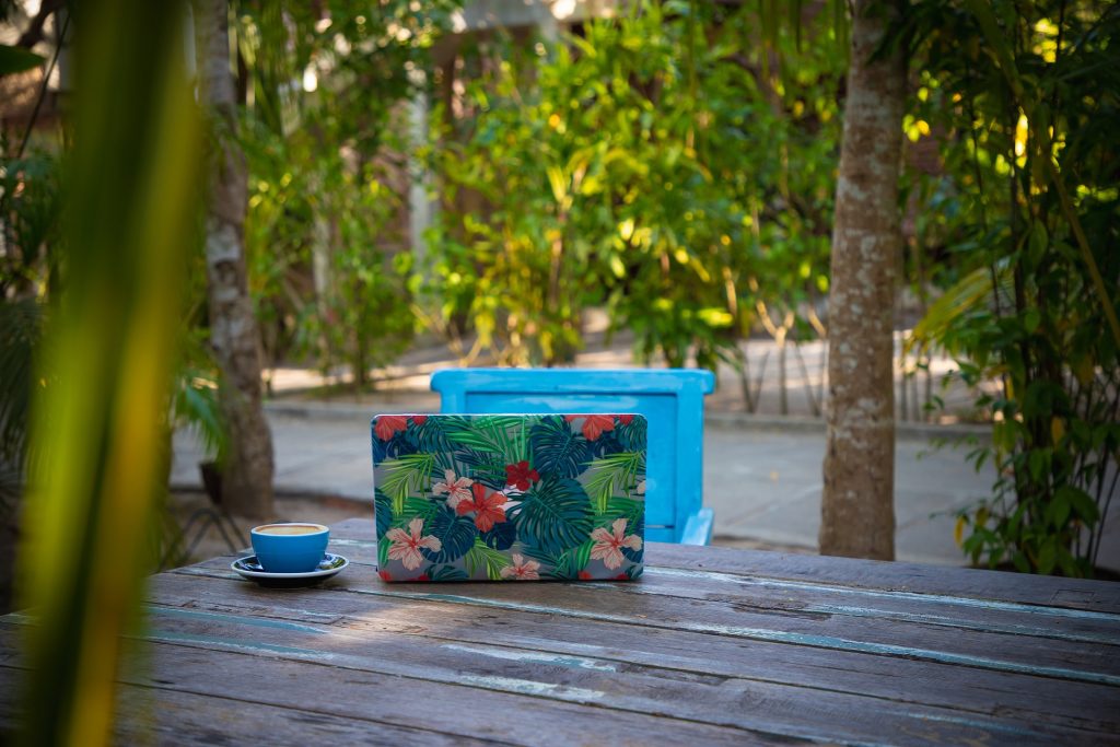 a laptop on a table